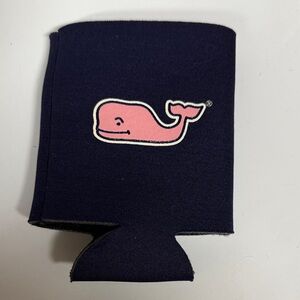 Vineyard Vines Coozie Navy with Pink Whale
